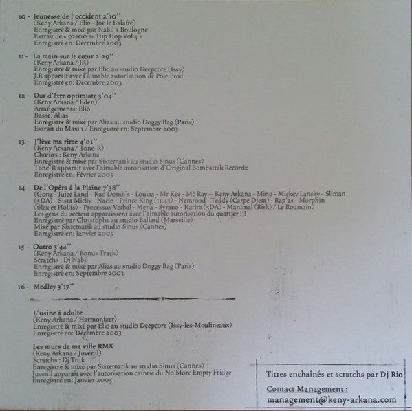 Keny Arkana : L'esquisse · Mix-Tape Vol.1 (CD, Album, Mixed, Mixtape, RP)
