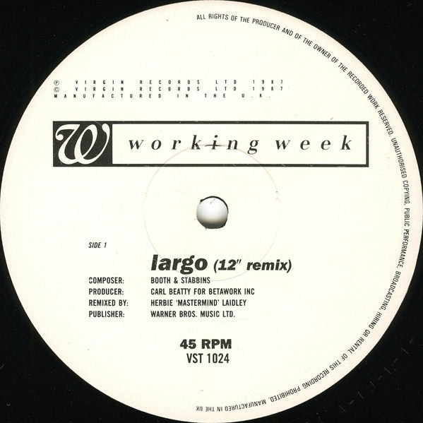 Working Week : Largo (12")