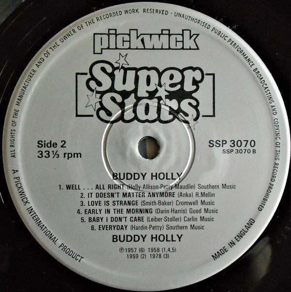 Buddy Holly : Buddy Holly (LP, Comp, RE)