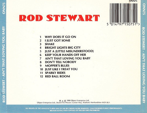 Rod Stewart : Ain't That Loving You Baby (CD, Comp)
