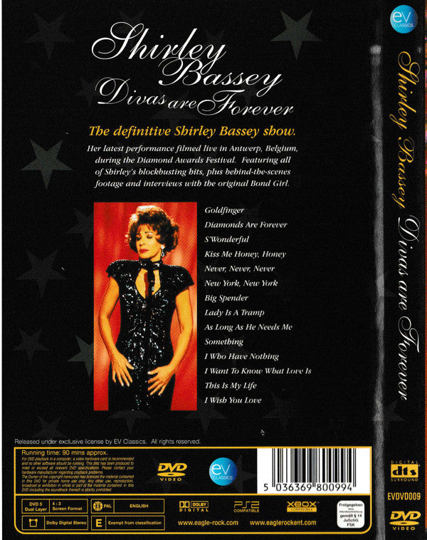 Shirley Bassey : Divas Are Forever (DVD-V, PAL, Reg)