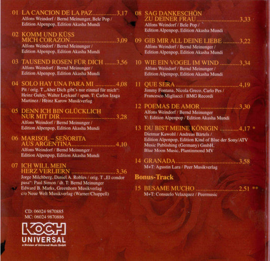 Semino Rossi : Tausend Rosen Für Dich (CD, Album)
