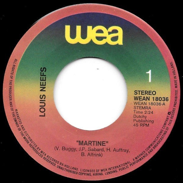 Louis Neefs : Martine (7", Single)