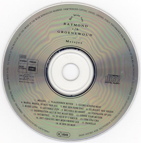 Raymond van het Groenewoud : Meisjes:  Het Beste Van Raymond v/h Groenewoud (CD, Album, Comp)
