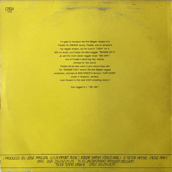 Freddie McGregor : Reggae On It / Big Ship (12")