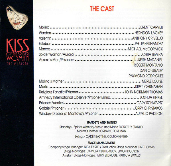 John Kander, Fred Ebb - Chita Rivera, Brent Carver, Anthony Crivello : Kiss Of The Spider Woman - The Musical (Original Cast Recording) (CD, Album)