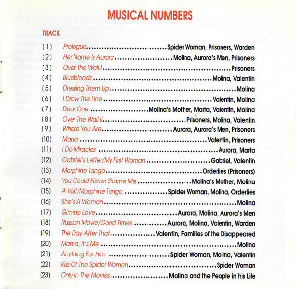 John Kander, Fred Ebb - Chita Rivera, Brent Carver, Anthony Crivello : Kiss Of The Spider Woman - The Musical (Original Cast Recording) (CD, Album)
