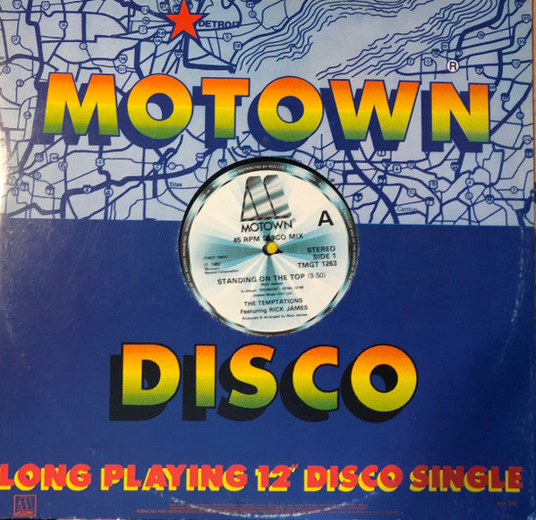 The Temptations Featuring Rick James : Standing On The Top (12", Alt)