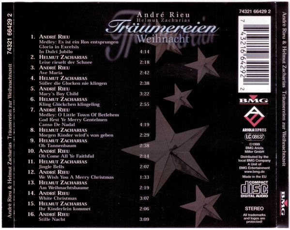 André Rieu, Helmut Zacharias : Träumereien Zur Weihnacht (CD, Album)