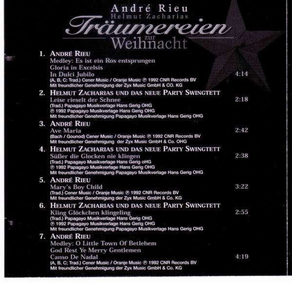 André Rieu, Helmut Zacharias : Träumereien Zur Weihnacht (CD, Album)