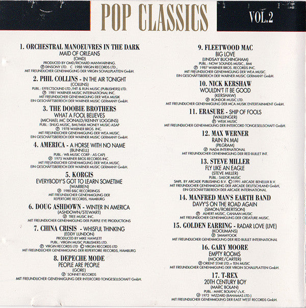 Various : Pop Classics - Vol.2 (CD, Comp)