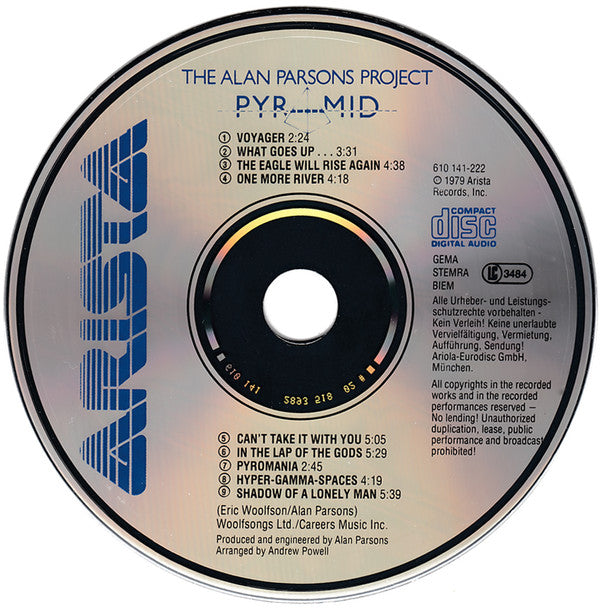 The Alan Parsons Project : Pyramid (CD, Album, RE)
