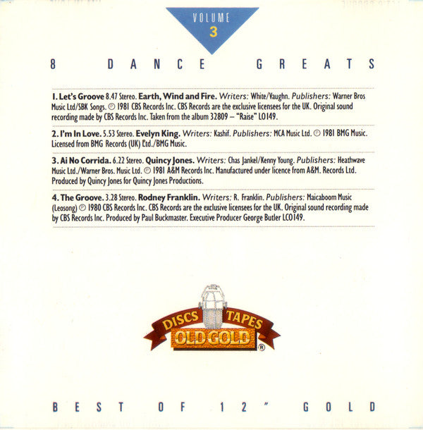 Various : Best Of 12 Inch Gold (Volume 3) (CD, Comp, Dis)