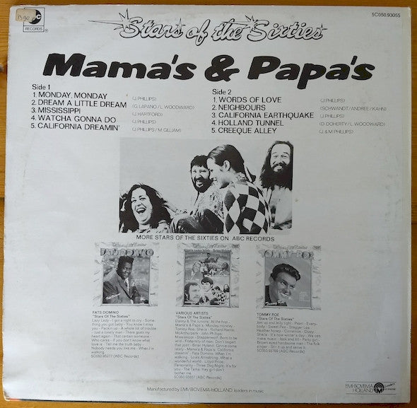 The Mamas & The Papas : Stars Of The Sixties Mamas & Papas (LP, Comp)