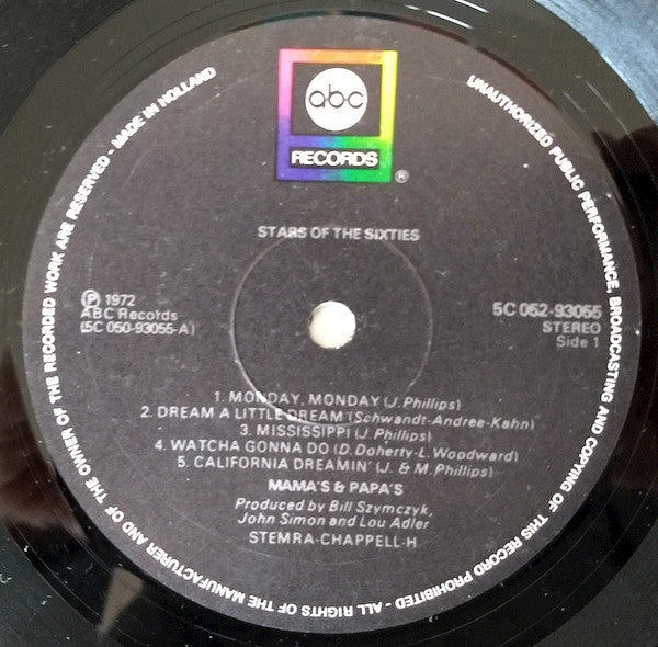 The Mamas & The Papas : Stars Of The Sixties Mamas & Papas (LP, Comp)