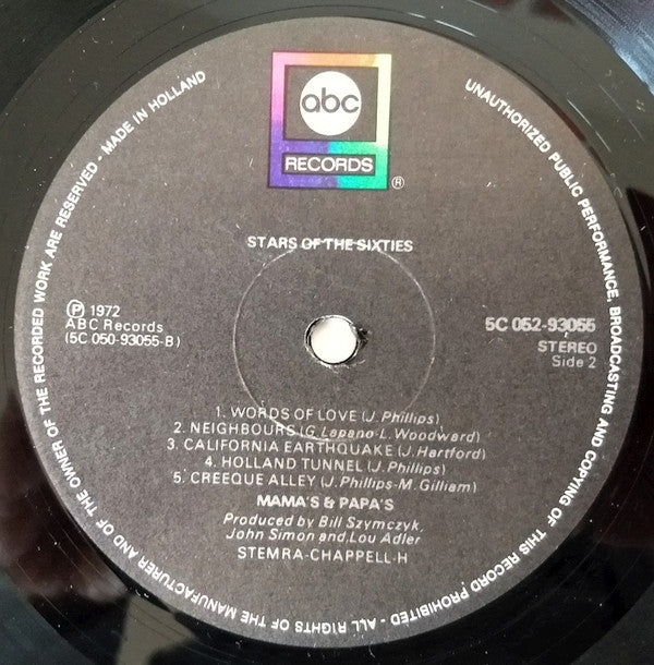 The Mamas & The Papas : Stars Of The Sixties Mamas & Papas (LP, Comp)