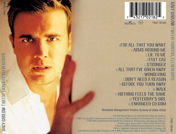 Gary Barlow : Twelve Months, Eleven Days (CD, Album, Enh)