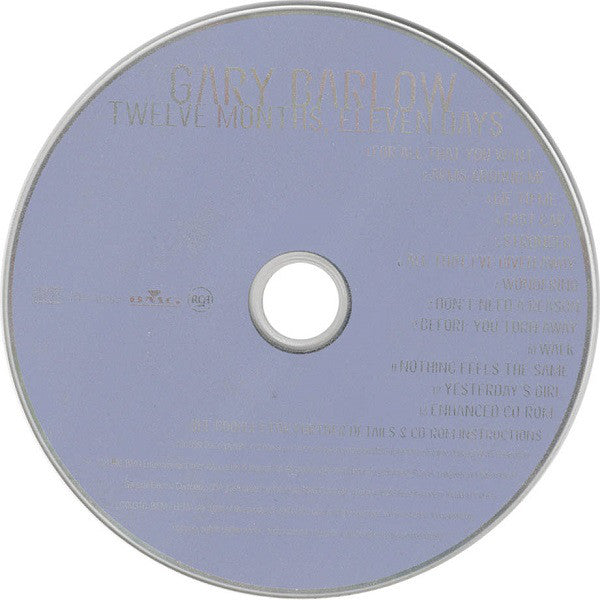 Gary Barlow : Twelve Months, Eleven Days (CD, Album, Enh)