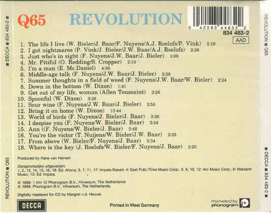 Q65 : Revolution (CD, Album, RP)