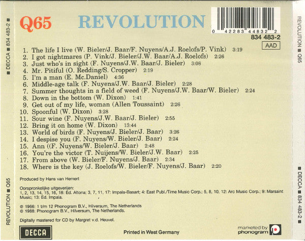 Q65 : Revolution (CD, Album, RP)