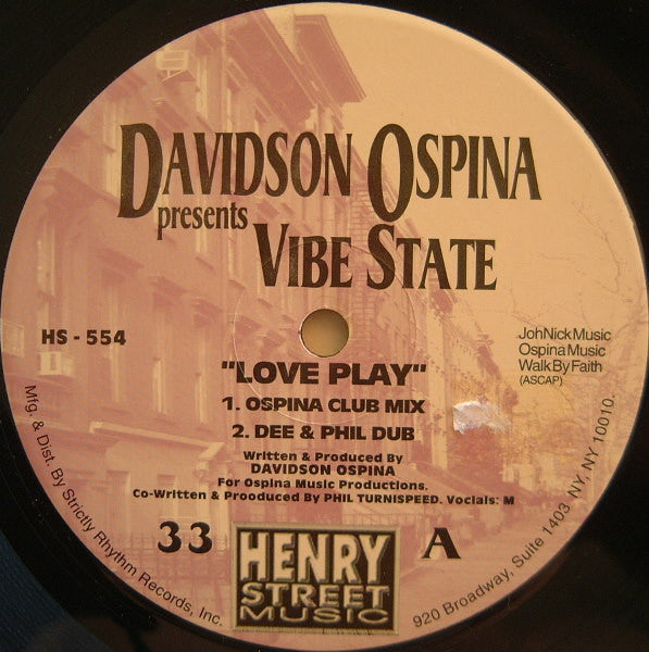 Davidson Ospina Presents Vibe State : Love Play (12")