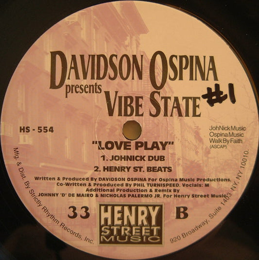 Davidson Ospina Presents Vibe State : Love Play (12")