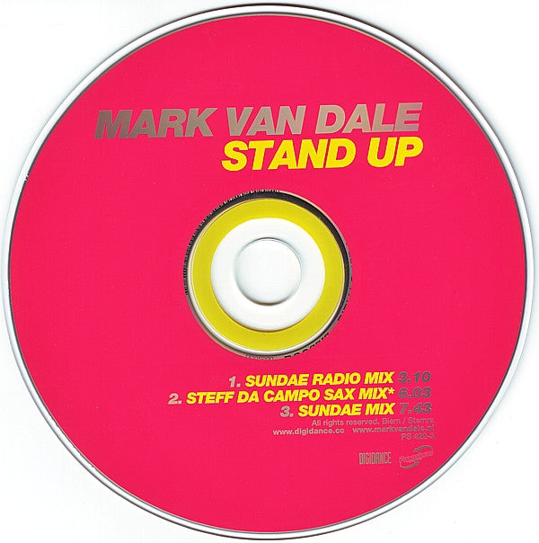 Mark van Dale : Stand Up (CD, Single)