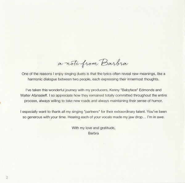 Barbra Streisand : Partners (CD, Album)