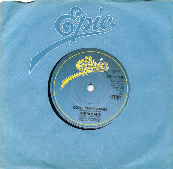 The Nolans : Don't Make Waves (7", Single, Com)