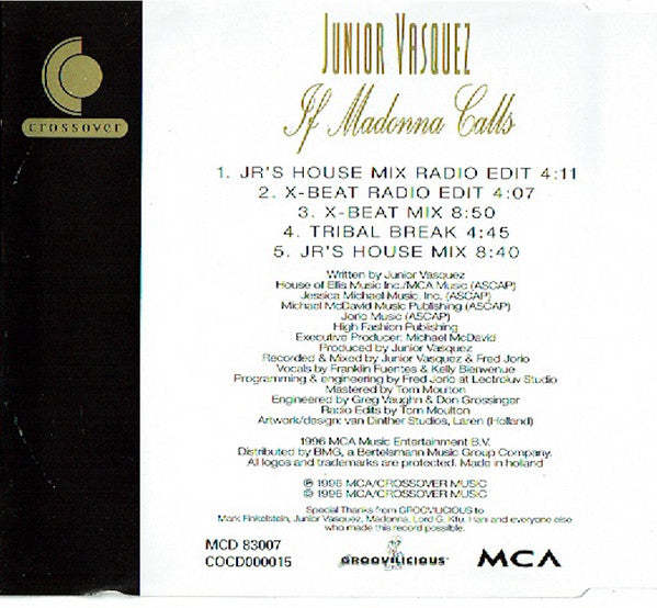 Junior Vasquez : If Madonna Calls (CD, Maxi)
