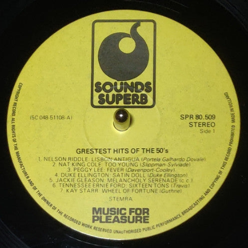 Various : Greatest Hits Of The 50's (LP, Comp)