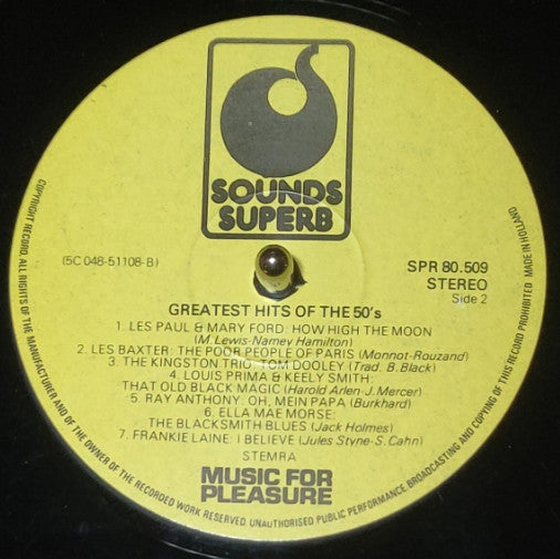 Various : Greatest Hits Of The 50's (LP, Comp)