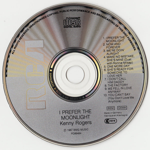 Kenny Rogers : I Prefer The Moonlight (CD, Album)