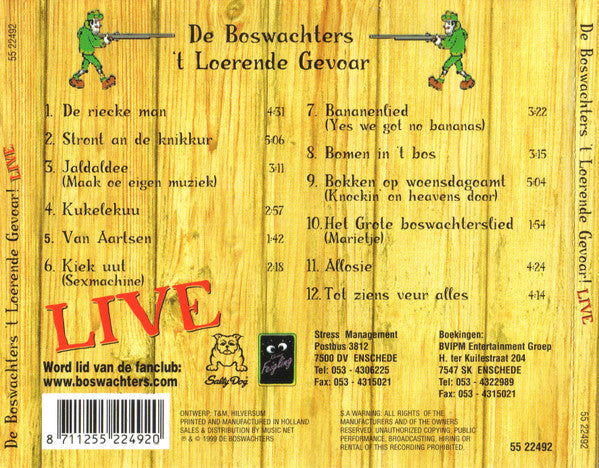 De Boswachters : 'T Loerende Gevoar! LIVE (CD, Album)