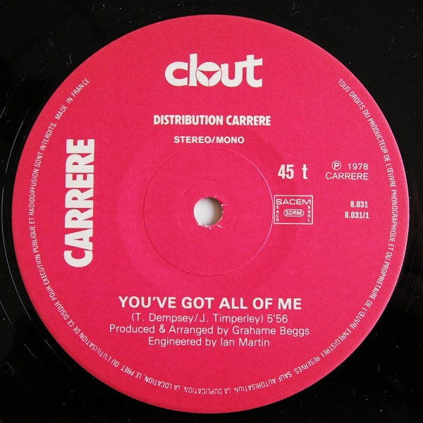 Clout : You've Got All Of Me (12", Maxi)