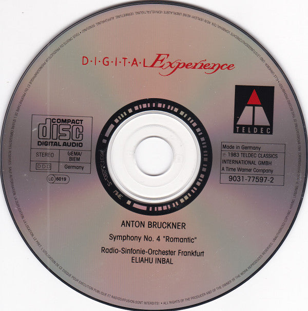Anton Bruckner - Radio-Sinfonie-Orchester Frankfurt - Eliahu Inbal : Symphony No.4 'Romantic' (CD, Album, RE)