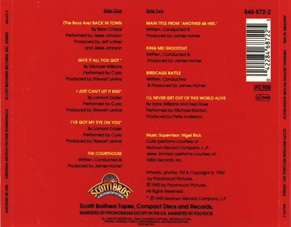 Various : Another 48 Hrs. (Original Motion Picture Soundtrack) (CD, Album)