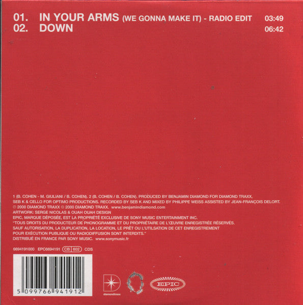 Benjamin Diamond : In Your Arms (We Gonna Make It) (CD, Single)