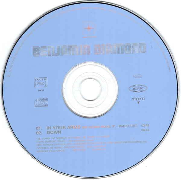Benjamin Diamond : In Your Arms (We Gonna Make It) (CD, Single)