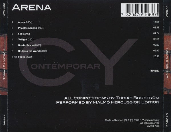 Tobias Broström, Malmö Percussion Edition : Arena (CD, Album)