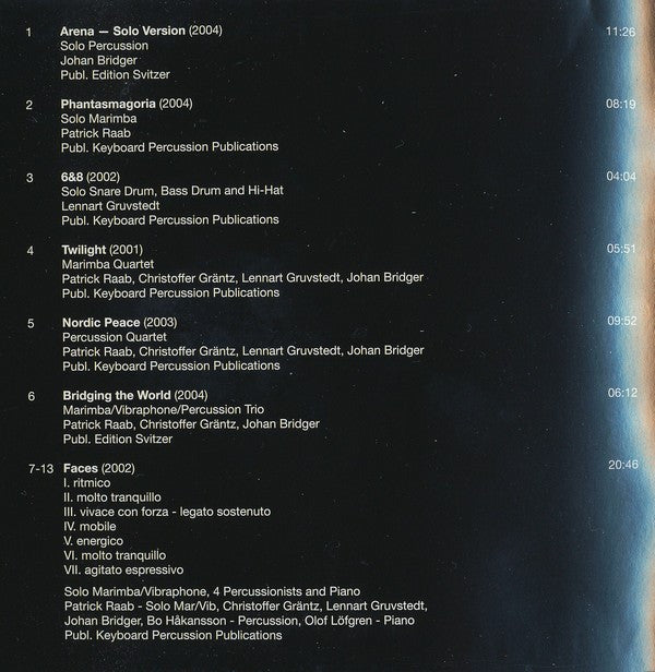 Tobias Broström, Malmö Percussion Edition : Arena (CD, Album)