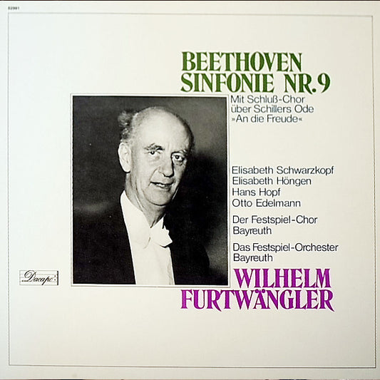 Ludwig van Beethoven, Elisabeth Schwarzkopf, Elisabeth Höngen, Hans Hopf, Otto Edelmann, Chor der Bayreuther Festspiele, Orchester der Bayreuther Festspiele, Wilhelm Furtwängler : Sinfonie Nr. 9 (Mit Schluß-Chor Über Schillers Ode »An Die Freude«)  (2xLP, RE + Box)