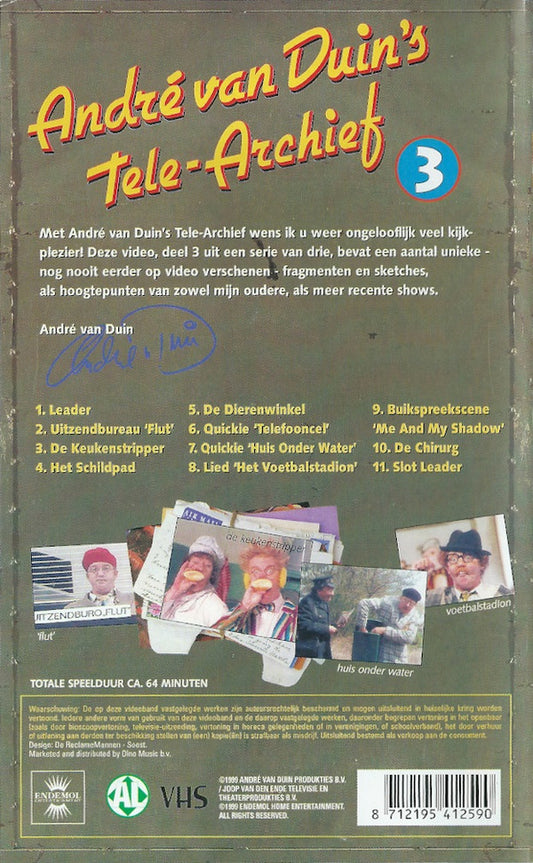 André van Duin : André Van Duin's Tele-Archief 3 (VHS, Album, PAL)