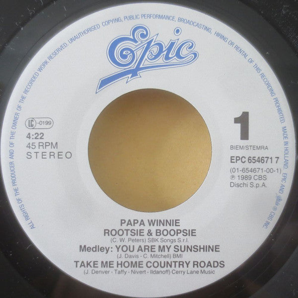 Papa Winnie : Rootsie & Boopsie (7", Single)