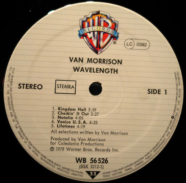 Van Morrison : Wavelength (LP, Album)