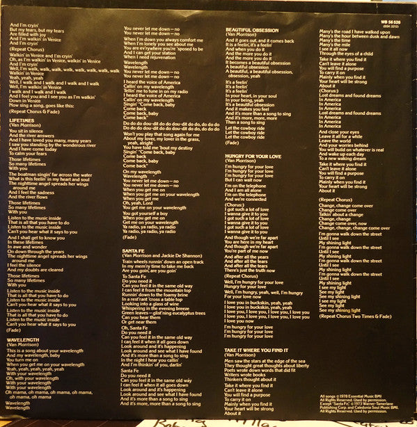 Van Morrison : Wavelength (LP, Album)