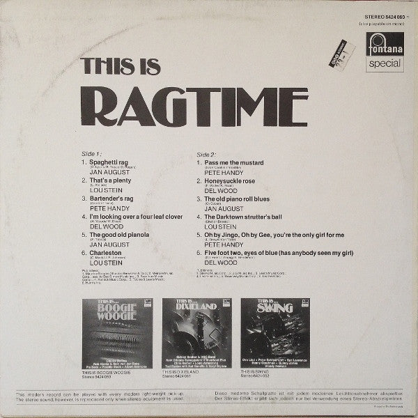 Various : This Is Ragtime (LP, Comp)