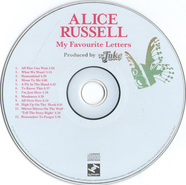 Alice Russell : My Favourite Letters (CD, Album, Dig)