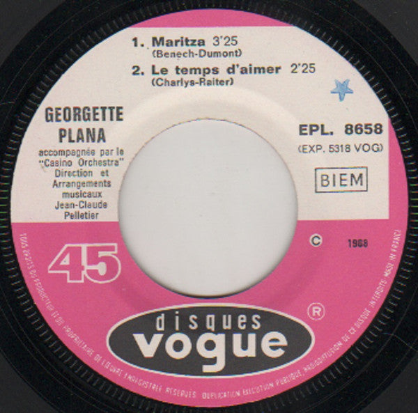 Georgette Plana : Maritza (7", EP)