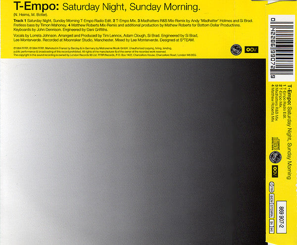 T-Empo : Saturday Night, Sunday Morning (CD, Maxi)